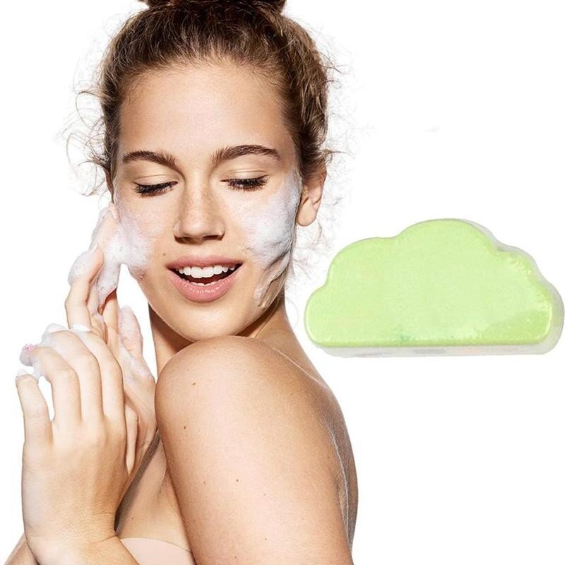 Pelota de baño de nube de arcoíris, burbuja Exfoliante para el cuidado de la piel Natural, bolas de baño hidratantes, cuidado de la piel, sal de baño