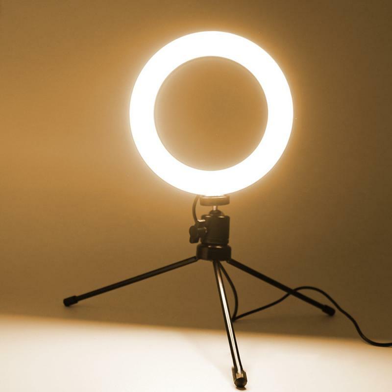 16 سنتيمتر LED Selfie مصباح مصمم على شكل حلقة عكس الضوء فيديو صور هاتف مزود بكاميرا Ringlight للعيش يوتيوب سطح المكتب ملء ضوء 6.2 بوصة