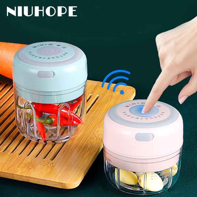 NIUHOPE-batidora eléctrica recargable, picadora de verduras, procesador de alimentos para bebé, picadora, licuadora de cocina para el hogar