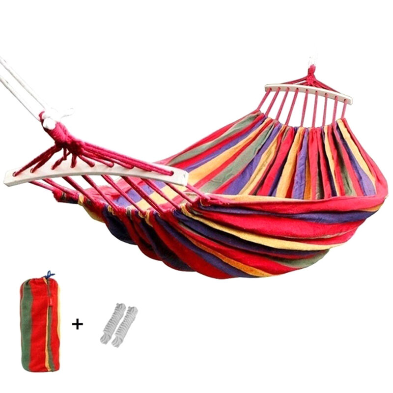 190x15 0cm wiszący hamak z kajdanki podwójne/pojedyncze dorosłe mocne krzesło obrotowe Travel Camping łóżko meble ogrodowe
