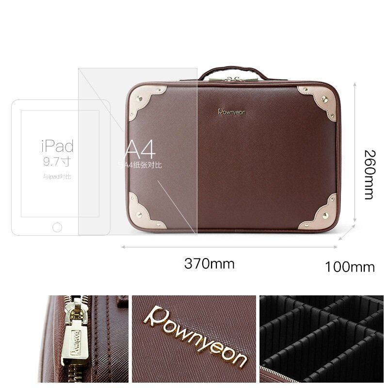 Large Women Cosmetic Case Makeup Bag Fashion Ladies' Beauty Box Multilayer Clapboard Box Portable Travel Cosmetic Storage Bag