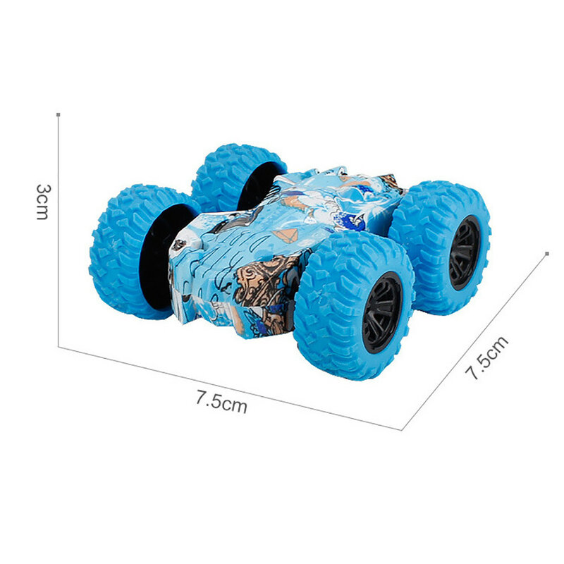 Wind Up Toys Car for Kids inerzia-Double Side acrobatica Graffiti Road Back Car Model Pull Off Car Vehicle Kids Toy Gift