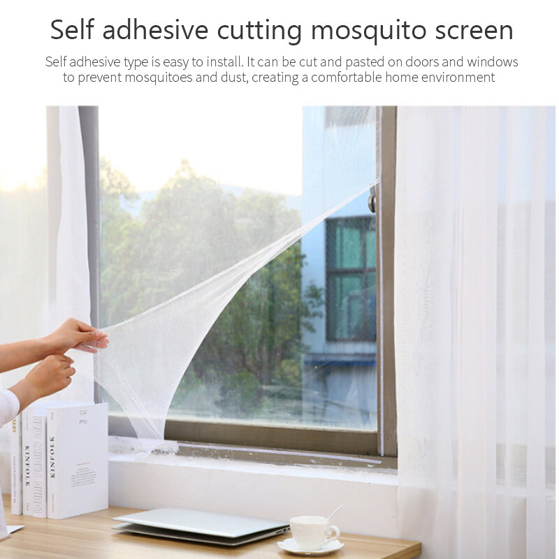 Quarto mosquito anti janela da cozinha inseto redes porta interior bug voando malha protetor cortinas tela adesiva têxtil casa
