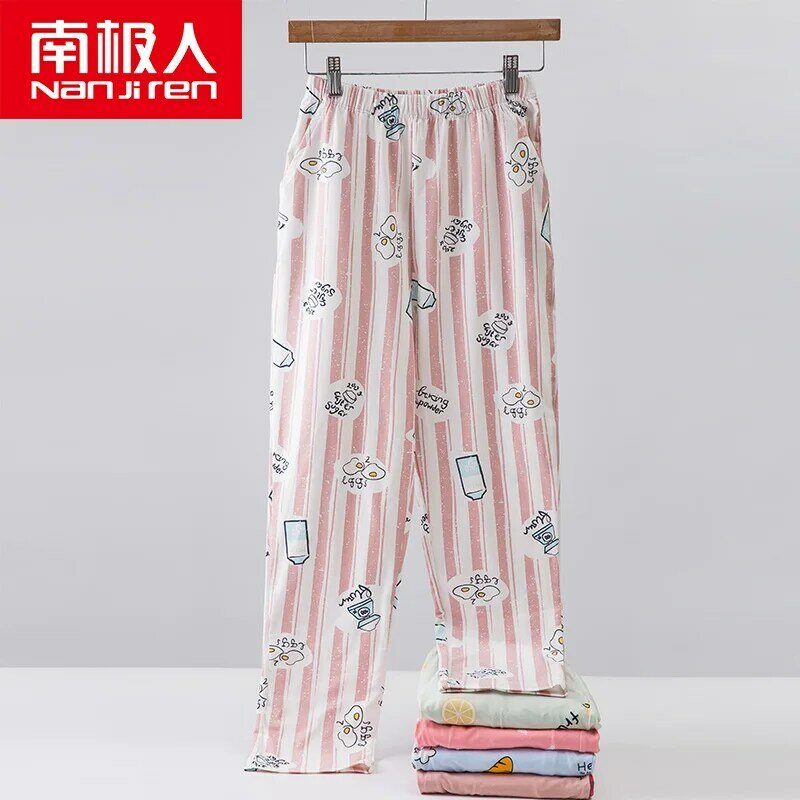 Nanjiren mulheres modal pijama calças de dormir moda feminina venda quente calças de sono elástico bottoms casa casual