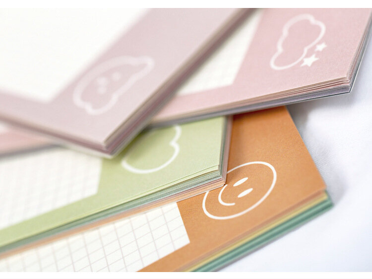 Creative Portable Memo All Colorful Pages 30 Sheets Grid Paper Note Pad 182mm*257mm