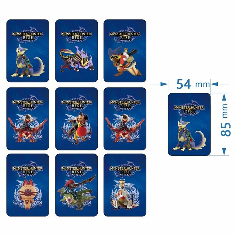 Per Nintendo Switch Monster Hunter Rise amxxbo Card Resent Tiger Dragon Ailu Cat NS gioco ricompensa Card NFC cards NTAG215