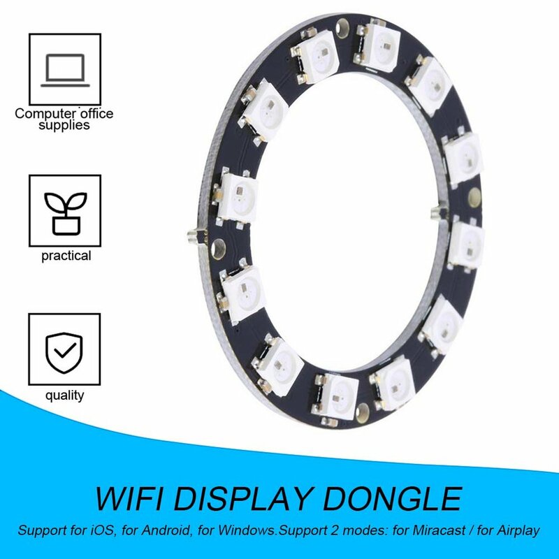 ! 5050 12-bit rgb led anel ws2812 redonda decoração bulbo perfeito para promoção arduino