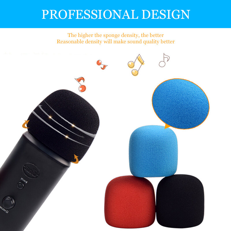 Dustproof Microphone Cover Podcasting Cover Headset Foam Sponge Windscreen Mic Cover Black Soft For Blue Yeti/Yeti Pro Interview