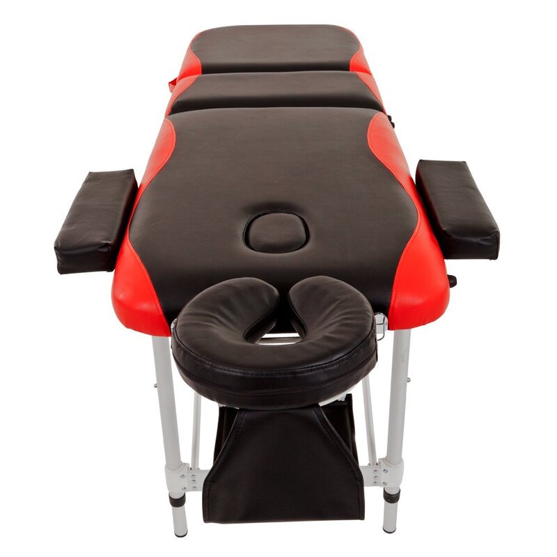 Składany stół do masażu lekki fotel łóżko profesjonalny Salon kosmetyczny Salon Spa 3 sekcja z 5cm piankowym podparcie ramion