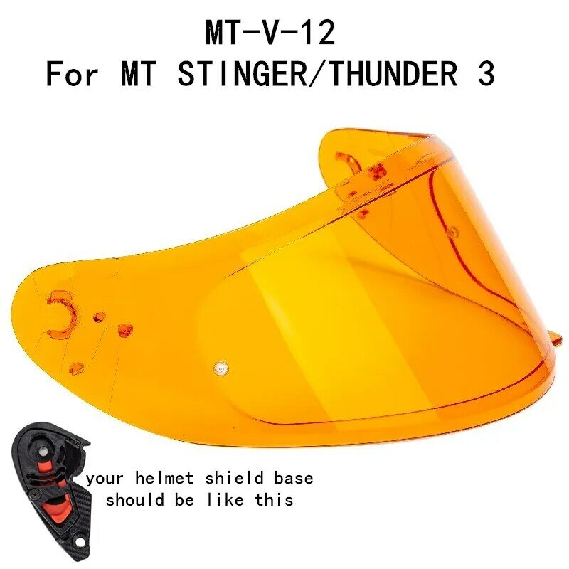 Casco de protección para MT-V-12, protector de parabrisas para casco MT stinger y MT THUNDER 3, disponible en 7 colores