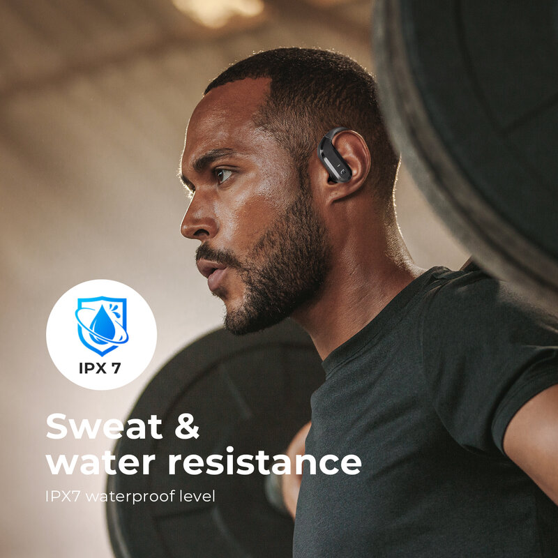 Soundpeats-S5 True Earbuds sem fio, ganchos sobre a orelha, estéreo Bluetooth, fones de ouvido sem fio, 12mm Driver, Touch Control, IPX7 impermeável