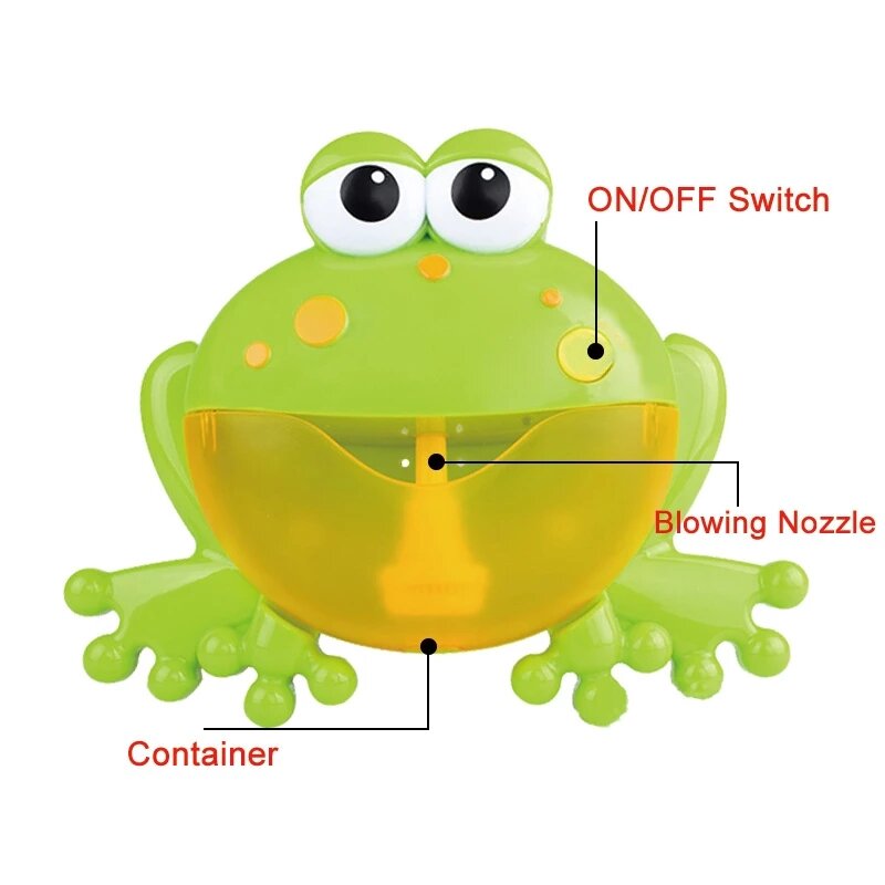 Machine à bulles automatique en forme de crabe et de grenouille, jouet de bain pour enfants, baignoire, savon, jouet de salle de bain pour bébé