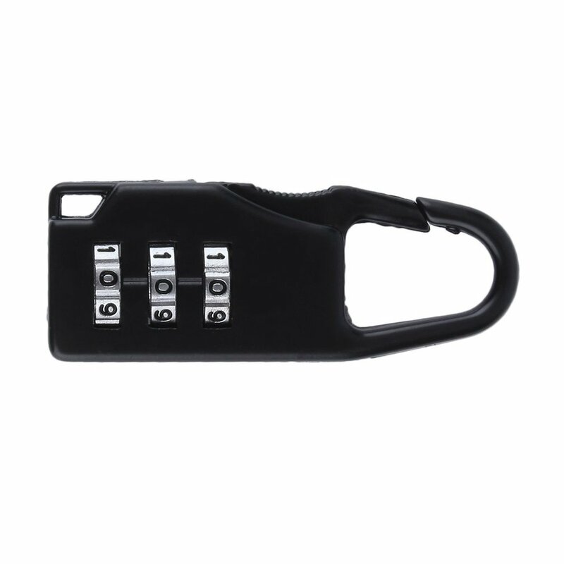 Seguridad 3 combinación de aleación de Zinc de maleta equipaje bolsa de joyería cajas de herramienta pecho código de bloqueo candado de cremallera llave candado