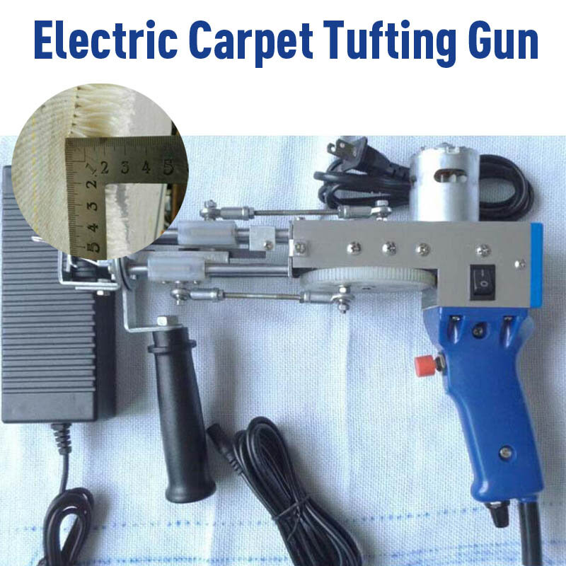 220V Cut Pile Electric Carpet Tufting Gun Carpet Weaving Flocking Machines Cut Pile TD-01 Power Tool  Hand Gun 9-21MM Blue