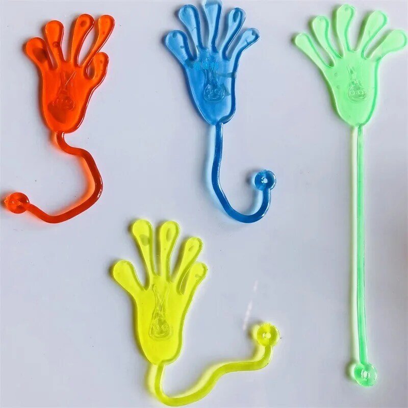 6PCS Elastic Retractable Sticky Palm Large Wall Climbing Palm Festival Party Funny Toy Supplies Pet Toys