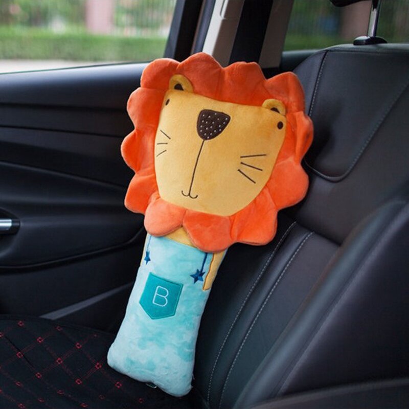 2020 nowe dziecko Cute Cartoon zwierząt nakładka na pas bezpieczeństwa w samochodzie poduszka głowa osłona na ramiona Pad krótkie pluszowe zabawki dzieci trzymać poduszki