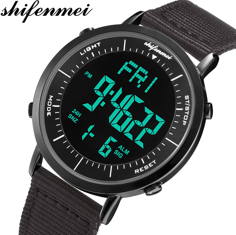Shifenmei Jam Tangan Homme Pintar Olahraga Luar Ruangan Multifungsi Jam Tangan Chronograph Pria 3Bar Tahan Air Alarm Digital Jam Tangan Hombre Reloj