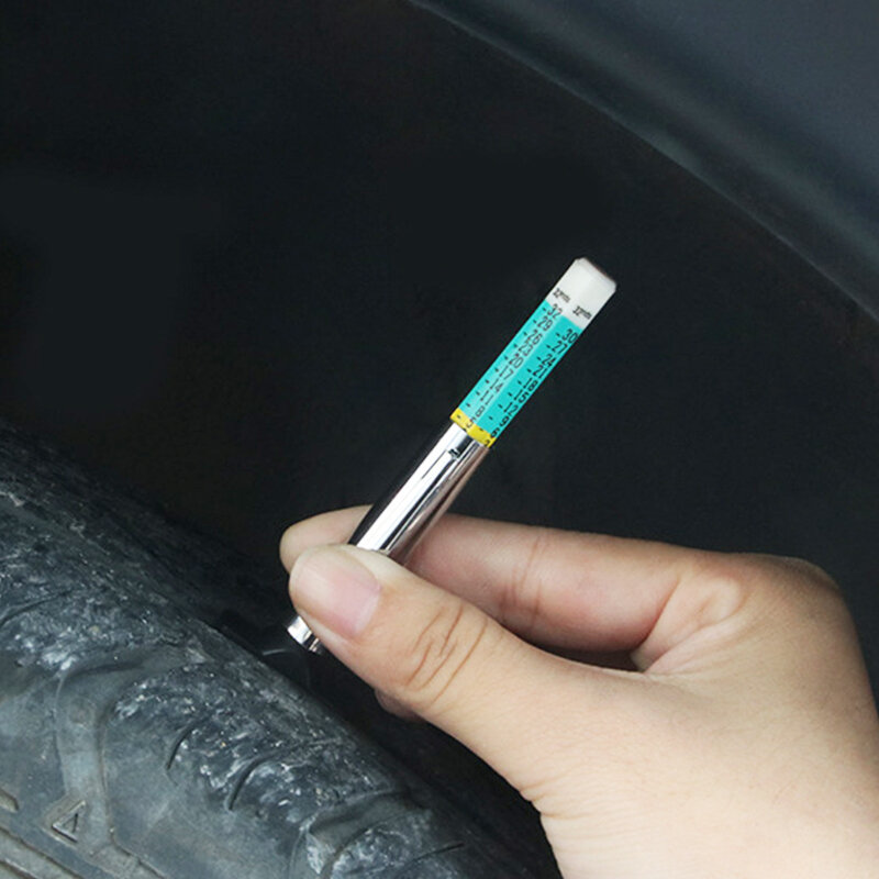 Bolígrafo de medición de neumáticos de coche, herramienta Universal de patrón de rodadura, medidor de profundidad de coche con banda de rodadura de neumático, 25mm
