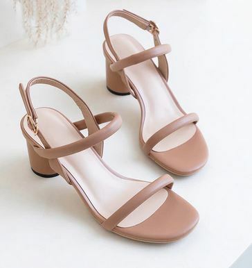 YEELOCA-Sandalias de cuero para mujer, zapatos de talla grande a001 cm, tacón de 6cm de alto, redondos, TG0915, 2020