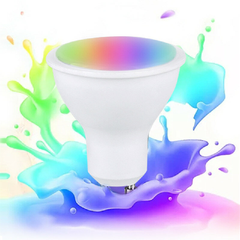 Lámpara de Control inteligente LED RGB, Bombilla colorida cambiante, regulable, para el hogar, 10W