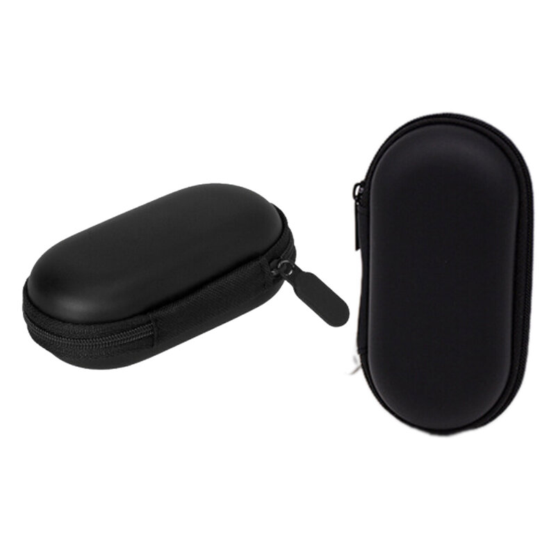 Kotak Tas Kosmetik Penyimpanan Casing Keras Hitam atau Earbud Headphone Earphone Kartu SD