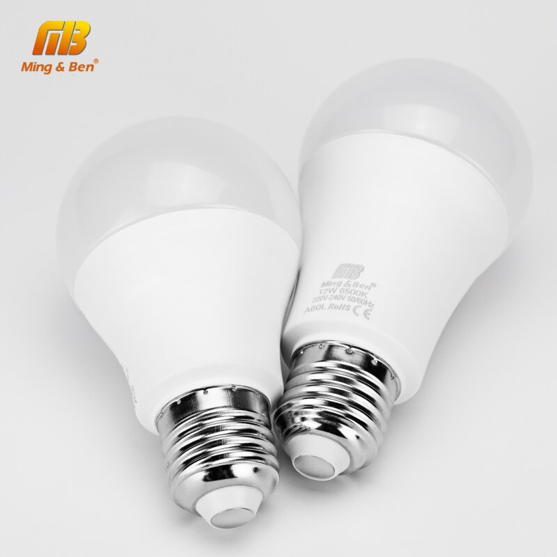 4 pz/lotto LED lampada E27 E14 220V lampadina 5W 7W 9W 12W 15W 18W bianco caldo freddo lampada ad alta luminosità per soggiorno camera da letto