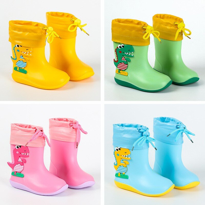 Maluch dziewczyna Rainboots klasyczne wodoodporne dziecięce buty dziecięce kalosze guma Pvc buty dziecięce dziecięce buty do wody chłopiec kalosze