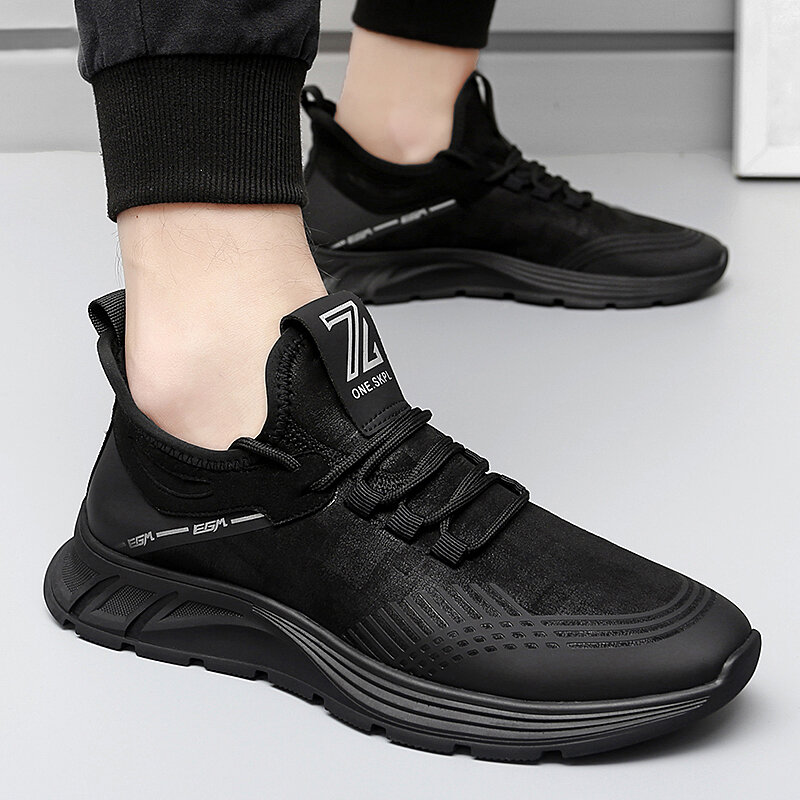 Lightweight Men's Running Shoes Plus Velvet Warm and Comfortable Men's Sports Shoes Casual Non-slip Wear-resistant Running Shoes