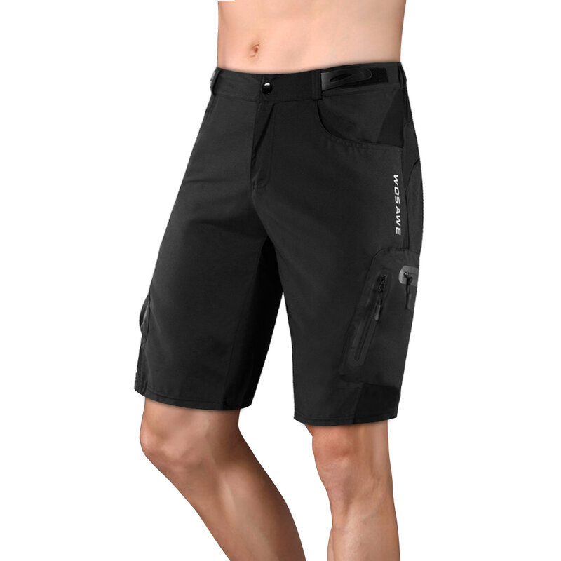 WOSAWE-pantalones cortos de ciclismo de gel para hombre, Shorts transpirables de secado rápido para bicicleta de montaña o de descenso, Verano