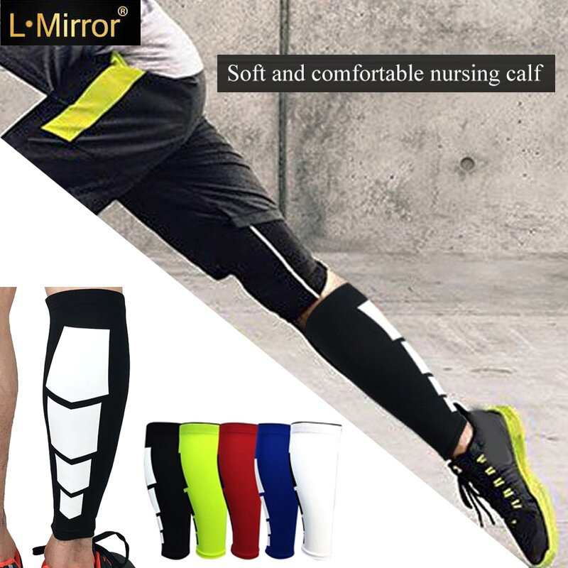 L.Mirror 1Pcs Calf Compression Sleeves Leg Socks Shin Splint Calf Pain Relief for Running Cycling Maternity Travel Nurses-Single