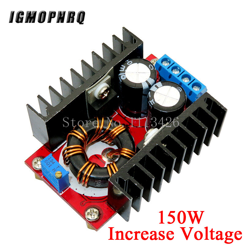 Módulo de potência dc 0-300 v 10a digital voltímetro amperímetro display duplo conversor de impulso da c.c. 9a 150w 100 w