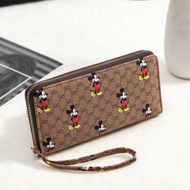Luxury Mickey Shoulder Messenger Bag For Women Cion Bag Presbyopic Clutch Purse Couble-Layer Multifunctional Shopping Phone Bag