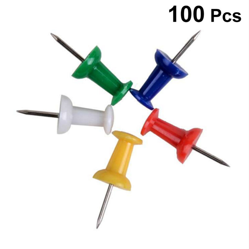 100Pcs Push Pin Paku Payung Pin Dekoratif DIY Alat untuk Sekolah Rumah Kantor Dinding Jalan Foto Papan Buletin (Acak Warna)