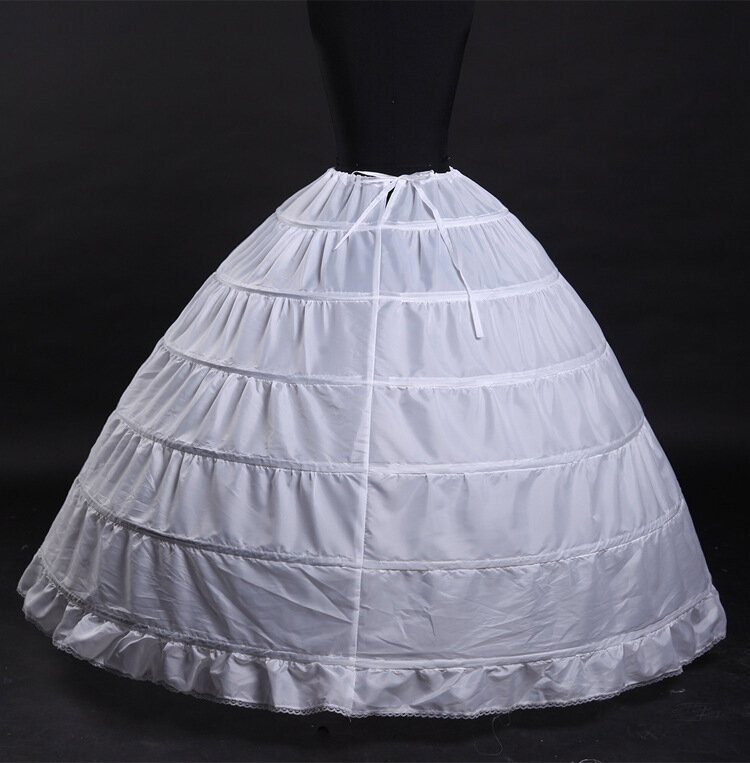 Em estoque 2020 branco 6 aros petticoats bule para vestido de baile vestidos de casamento underskirt acessórios nupcial crinolines
