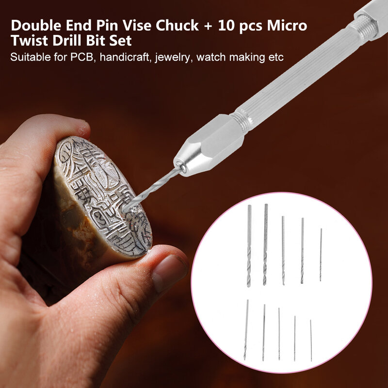 4.06 ''doppel Ende Pin Vise Chuck Hand Bohrer Schmuck Uhr Reparatur Werkzeug