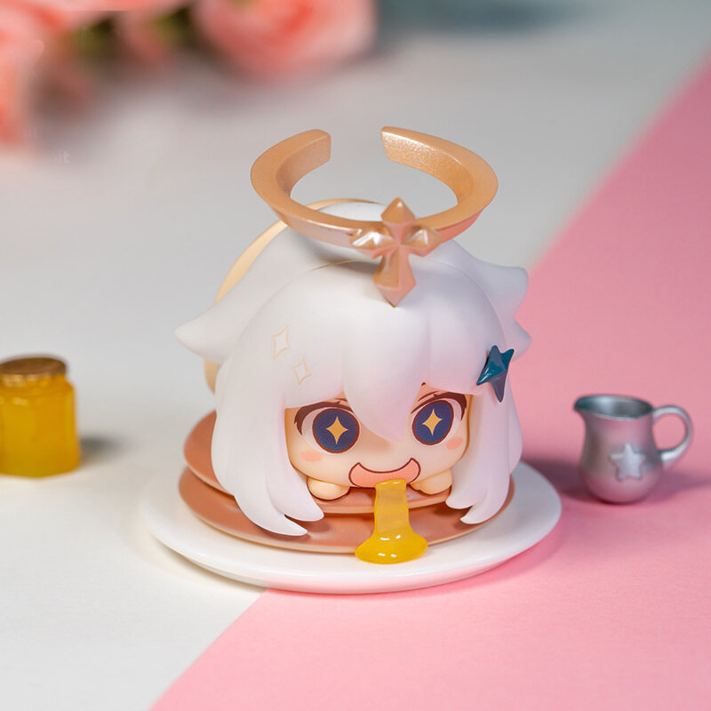 Caja misteriosa Genshin Impact Paimon, Caja Ciega con tema de comida, juguete de personaje de Anime, Caja Ciega, modelo Kawaii, muñeco sorpresa