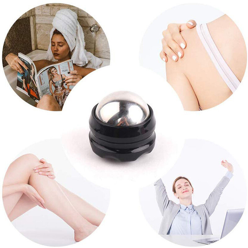 Bola de massagem portátil de aço inoxidável, bola manual de baixa temperatura para compressa de gelo fitness, recuperação de tensão muscular