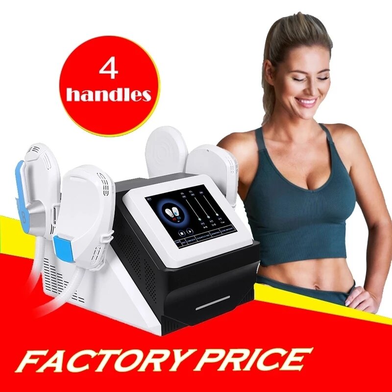 Factory Sale HIEMT DLS-Emslim Electromagnetic Muscle Stimulator Sliming Device No Pain EMS  Free Shipping For Salon With CE