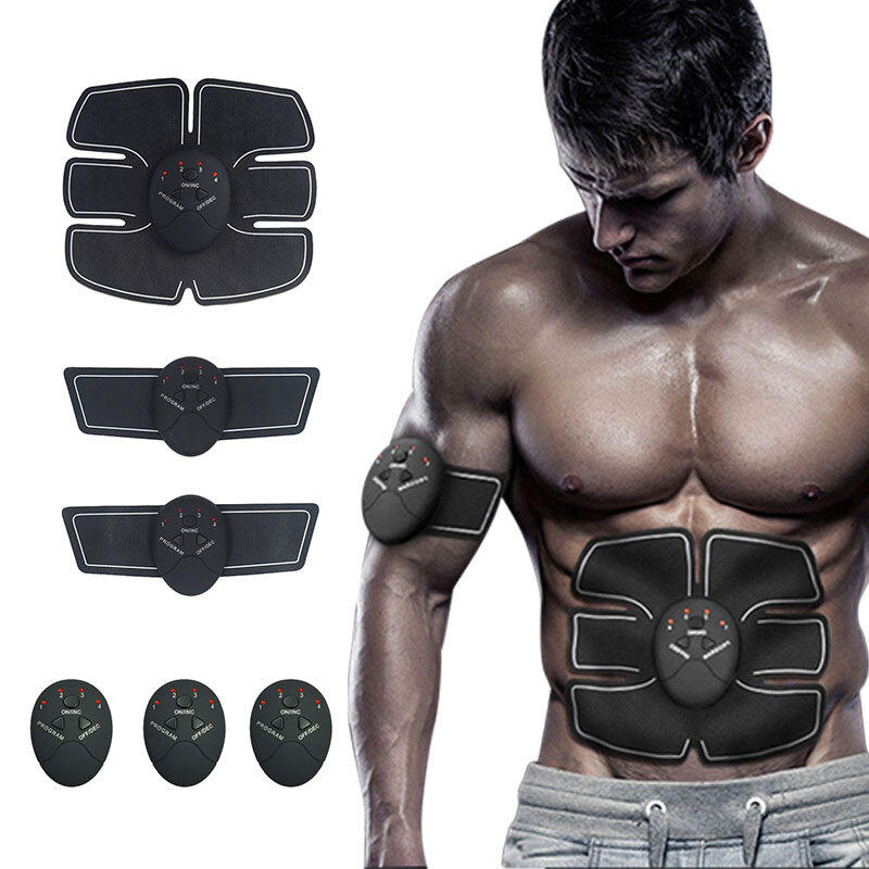 Estimulador de músculo abdominal Abs EMS, equipamento para toner fitness treino, academia caseira, para perda de peso corporal e emagrecimento