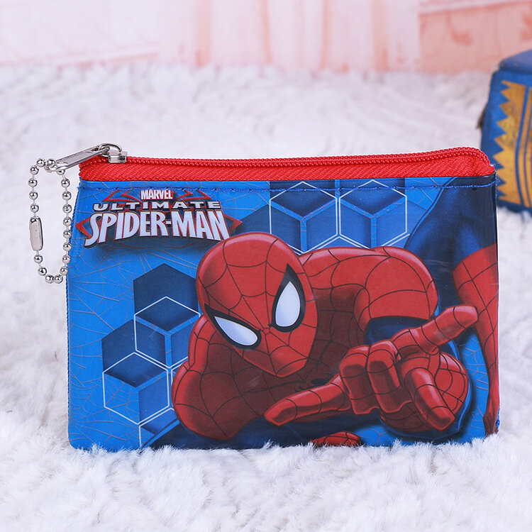 Disney-monedero de Frozen Spider-Man para mujer, monedero de dibujos animados, mini bolsa para niños, Bolso pequeño, monedero para niña