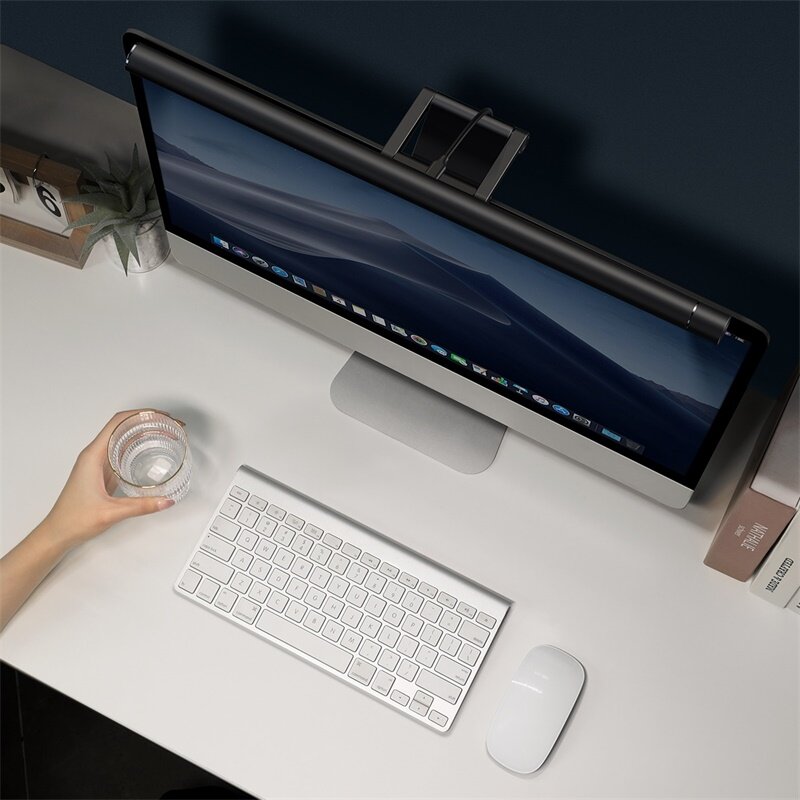 Baseus – lampe de bureau Led USB, réglable, suspendue, pour écran de lecture, Protection des yeux, pour ordinateur de bureau et maison