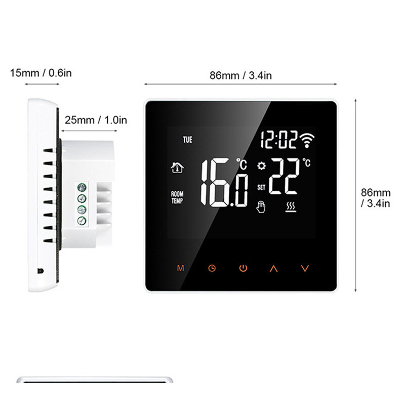 Lonsonho Tuya inteligentny termostat Zigbee Termostato 220V inteligentny regulator temperatury życia w domu współpracuje z Alexa Google Home