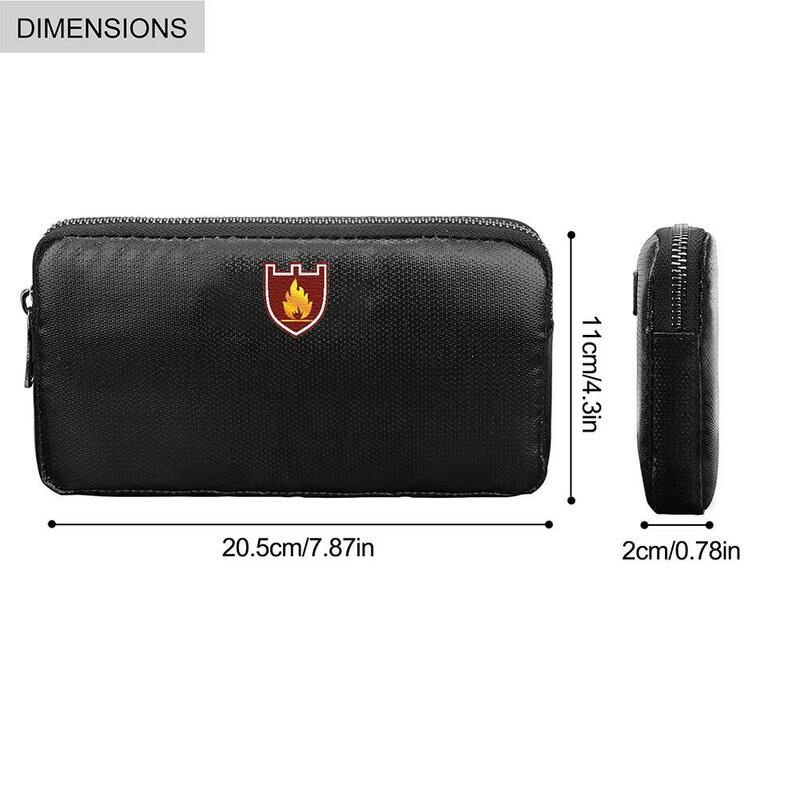 Fireproof Signal Blocking Bag GPS RFID Faraday Bag Shield Cage Pouch Wallet Protective Case for Privacy Protection Car Key
