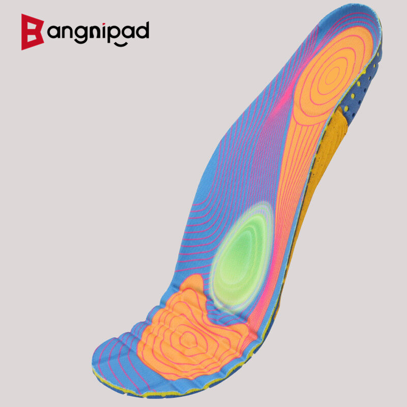 BANGNIPAD Stable Arch Support Insoles Shock Absorb Non-slip Shoe Pads Sweat Breathable Sole Deodorant Inserts for Feet Men Women