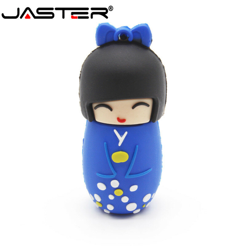 JASTER-unidad Flash USB 2,0 de dibujos animados, Pendrive de 64GB, 32 GB, 16 GB, 8GB, 4GB, estilo japonés, juguete para muñecas