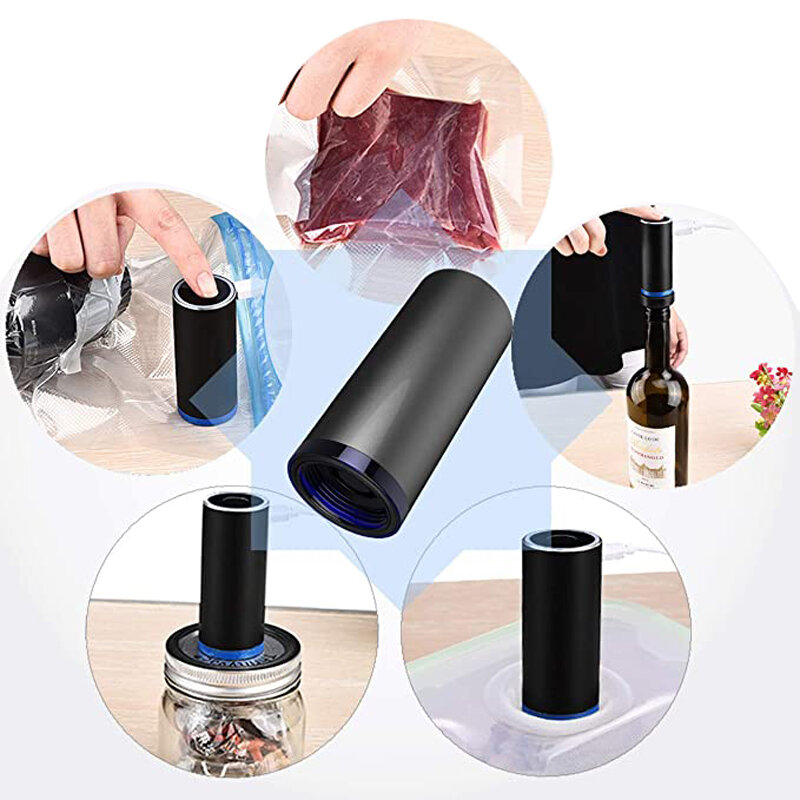 Electric Air Vacuum Machine Inflator Compressor Pump for Clothes Food Compression Pack Space Saver Vacuum Pump with Storage Bag