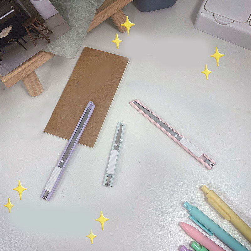 Cuchillo Morandi de arte, utensilio pequeño portátil para desempaquetar papel tapiz, suministros de oficina para estudiantes, 1 pieza