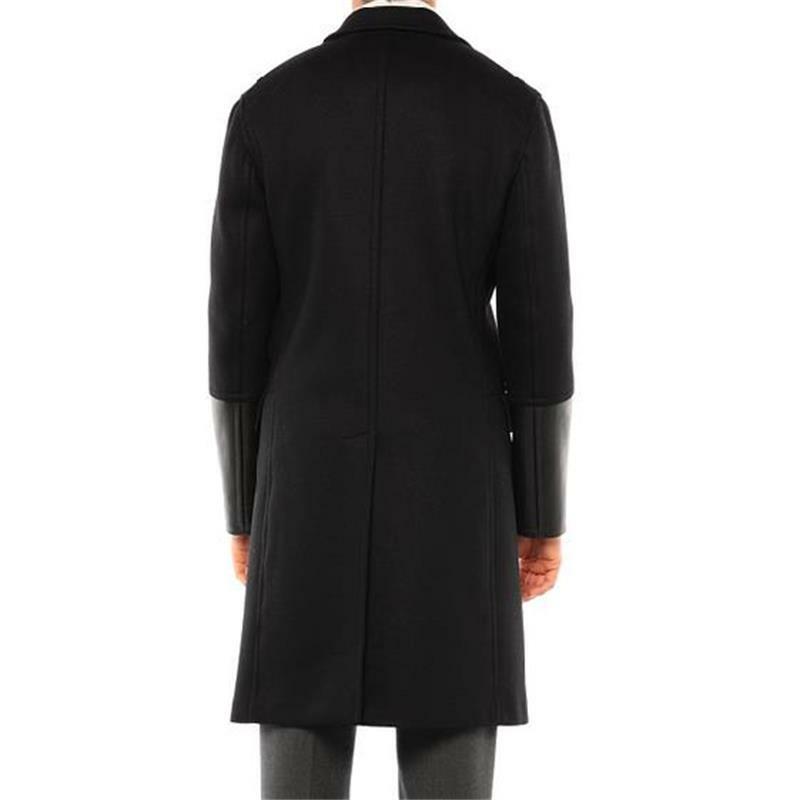 Мужское шерстяное пальто, утепленное длинное Свободное пальто в британском стиле для отдыха на осень и зиму