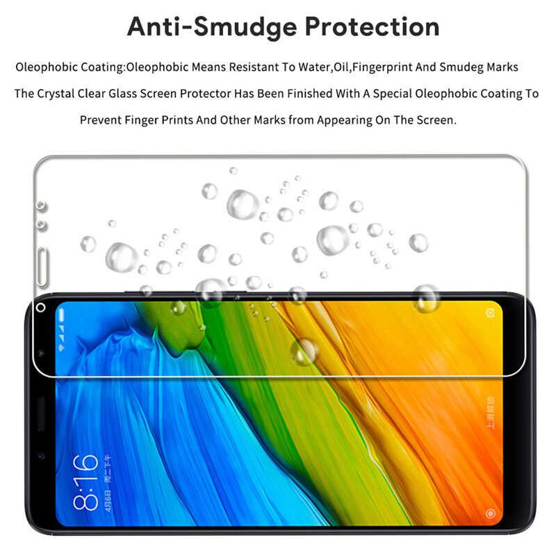 Protector de pantalla de vidrio templado para Xiaomi Redmi 5 Plus, vidrio de seguridad para Redmi 5A