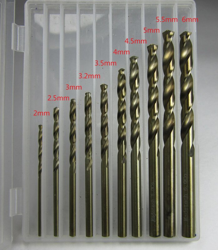 Freeshipping 10Pcs HSS-CO M35 Cobalt Twist Drill Bit Hoge Precisie Metalen Gat Verwerking Elektrische Boor Ø 2Mm 3mm 4Mm 5Mm 6Mm